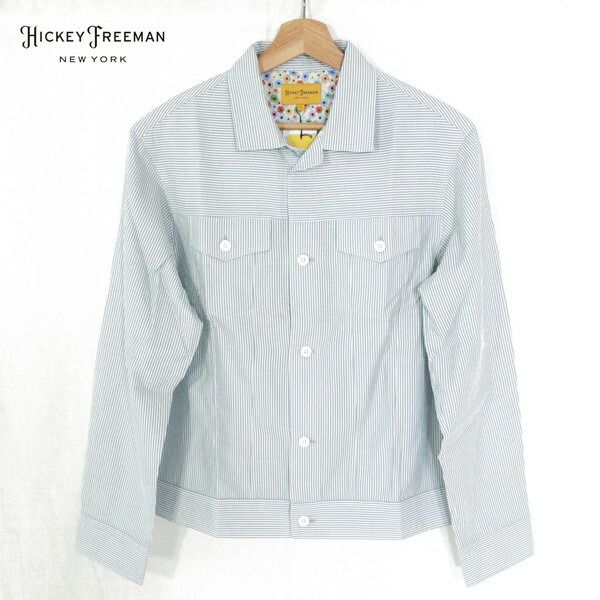 80%OFF 新品 ヒッキーフリーマン Hickey Freeman カバーオール L MJK1563 Lサイズ グレーブルー メンズ ジャケット シルク100% サッカー地 日本製 春夏 729-411