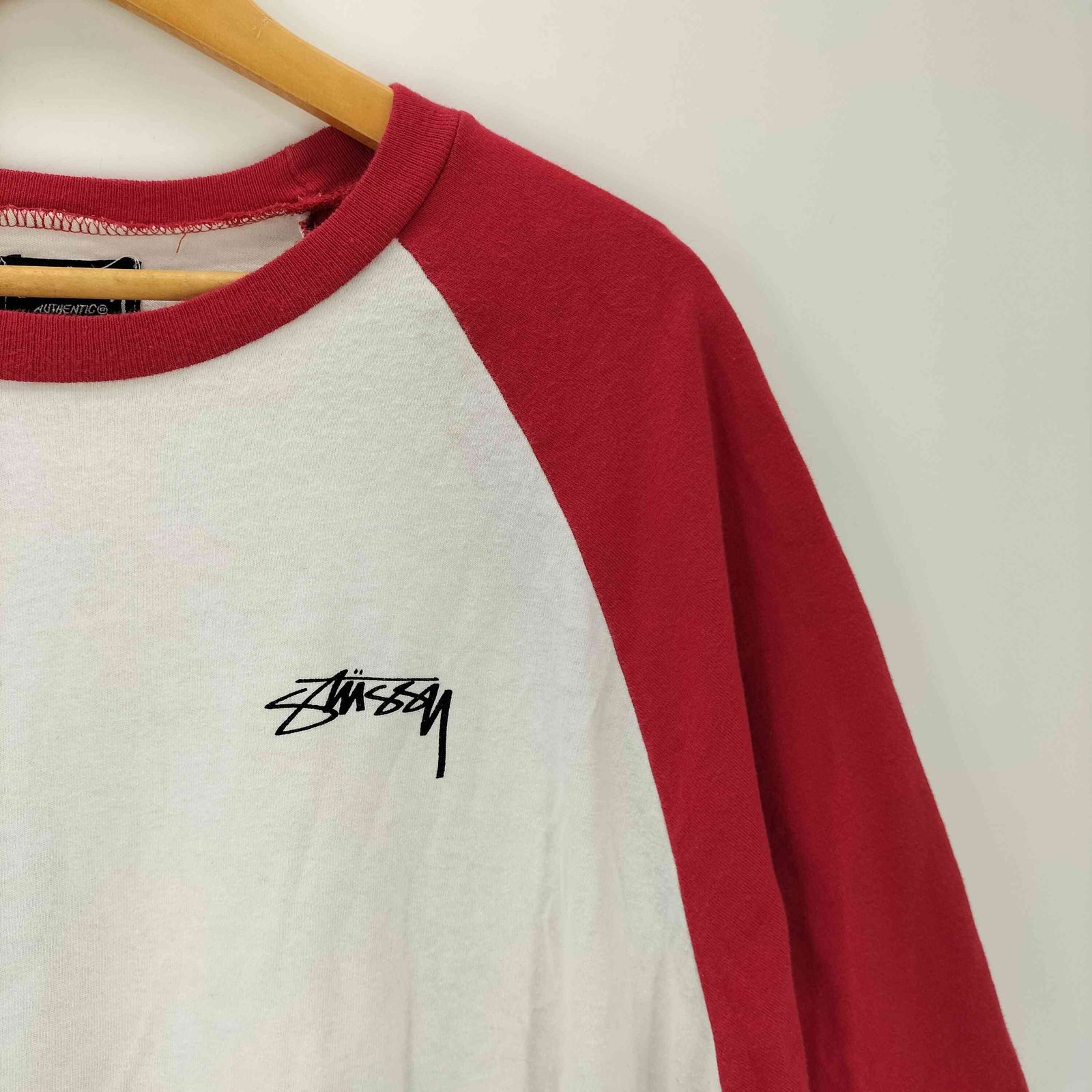 00s STUSSY ラスタカラー 長袖ラグランTシャツ ストックロゴ レア 00s STUSSY ラスタカラー 長袖ラグランTシャツ ストックロゴ