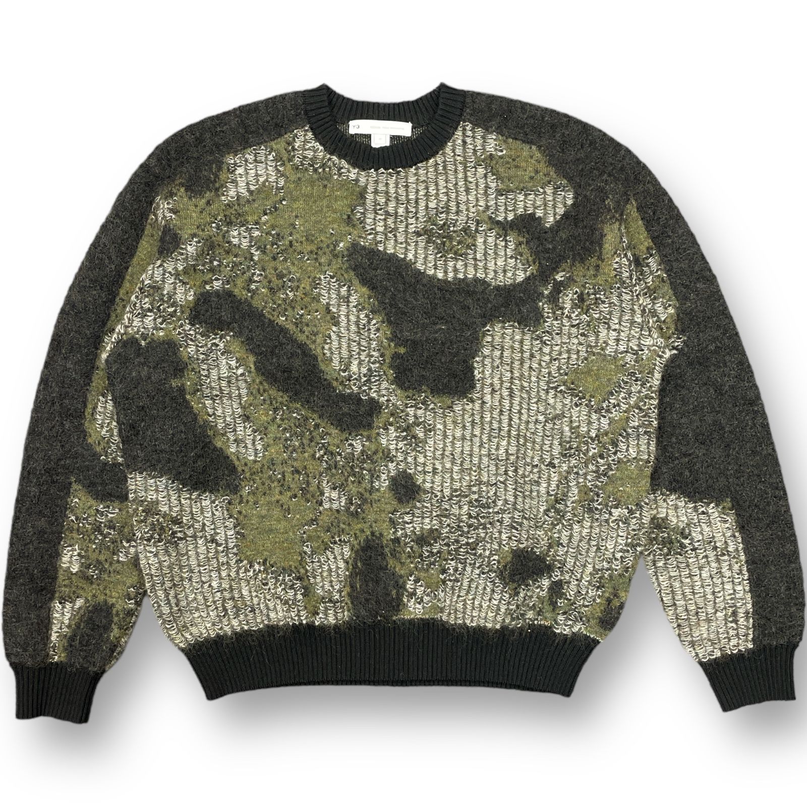 定価71500円 美品 Y-3 21AW Camo Knit Crew Sweatshirt カモ ニット