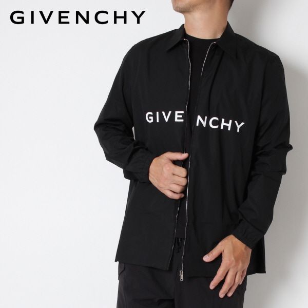 ジバンシィ GIVENCHY ブランドロゴ ジップアップシャツ BOXY FIT