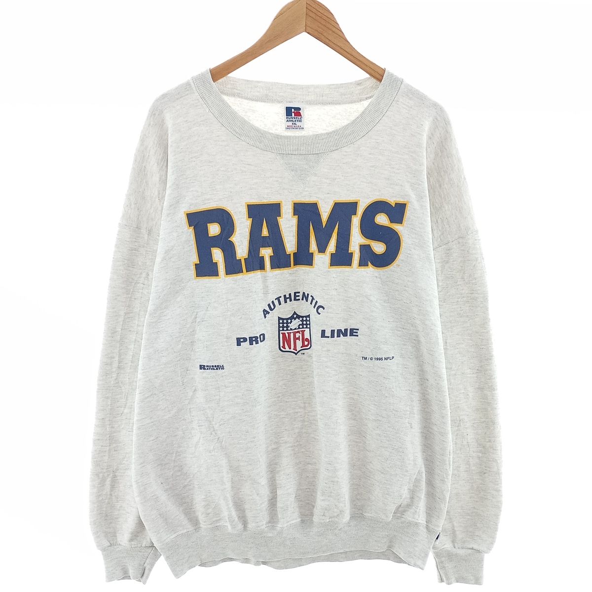 古着 90年代 ラッセル Russell NFL LOS ANGELES RAMS ロサンゼルスラムズ スウェットシャツ トレーナー USA製 メンズXXL相当/eaa403109