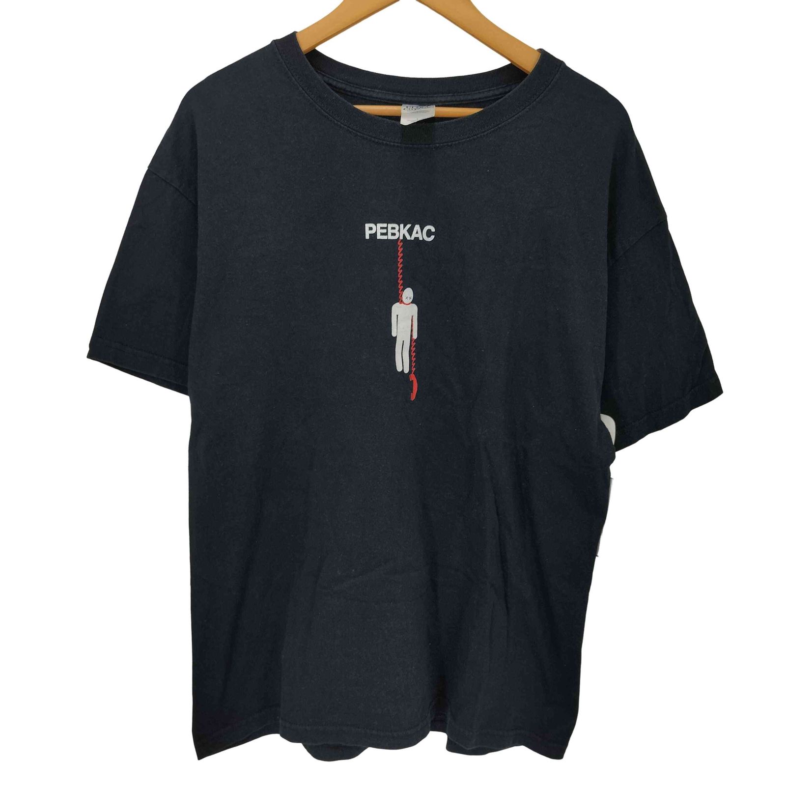 ユーズドフルギ USED古着 00S GILDN ボディ PEBKAC Problem Exists Between Keyboard And Chair プリント S/S Tシャツ メンズ import：L 