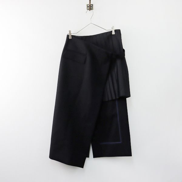 美品 2022AW Sacai サカイ Wool Melton Skirt ウールメルトンスカート 2/ブラック 黒 プリーツ付き 巻き  ラップ【2400013401661】 - メルカリ