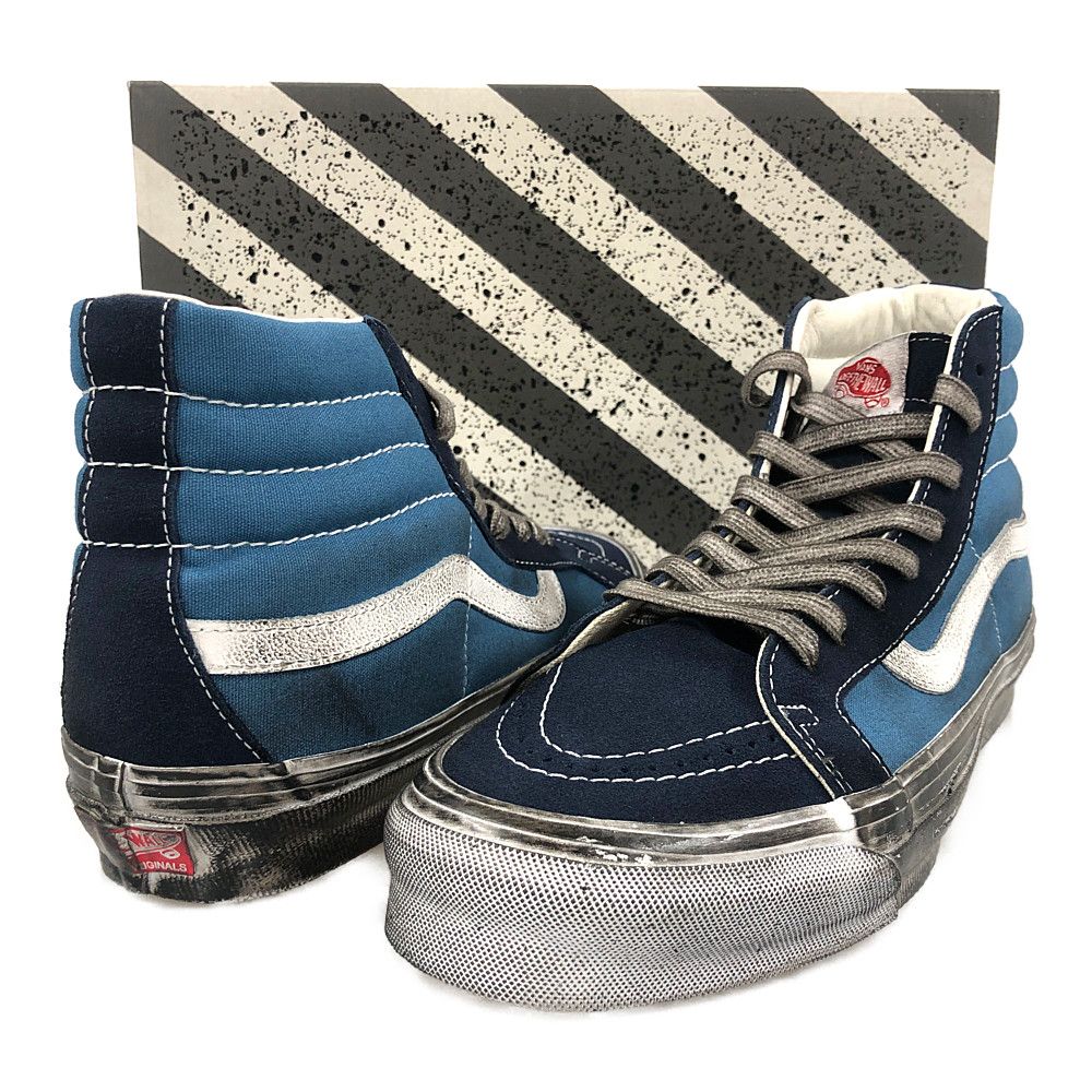 VANS バンズ Og Sk8-Hi Lx stressed Navy ユーズド加工 シューズ