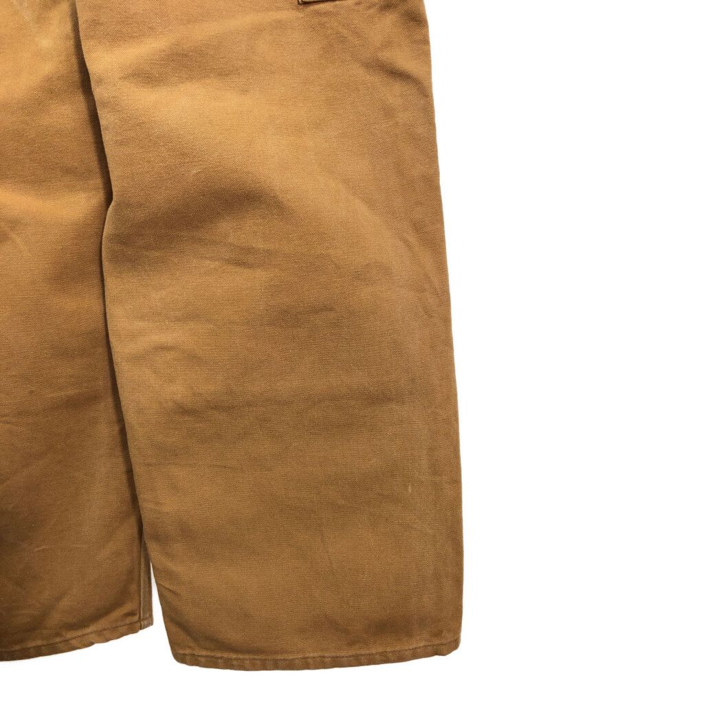 Carhartt カーハート ダック ダブルニー ビブオーバーオール オーバーオール ブラウン (メンズ 37/26相当) 中古 古着 R4452