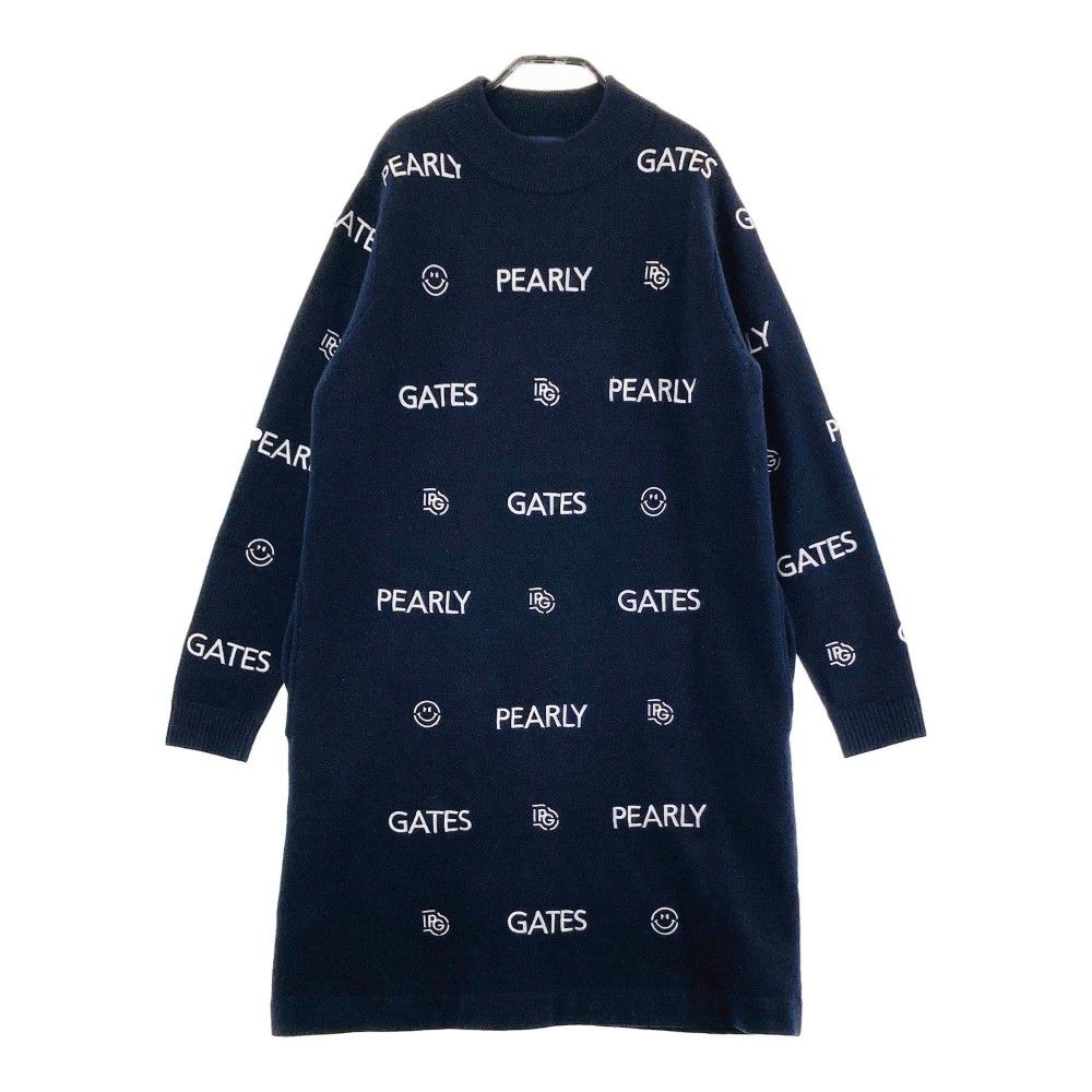 PEARLYGATESハイネック長袖セーター 青 PEARLYGATESハイネック長袖セーター 青 PEARLYGATESハイネック