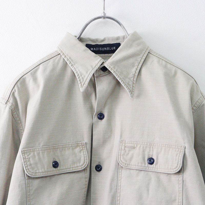 マディソンブルー MADISONBLUE HAMPTON BACK SATIN SHIRT 1（S