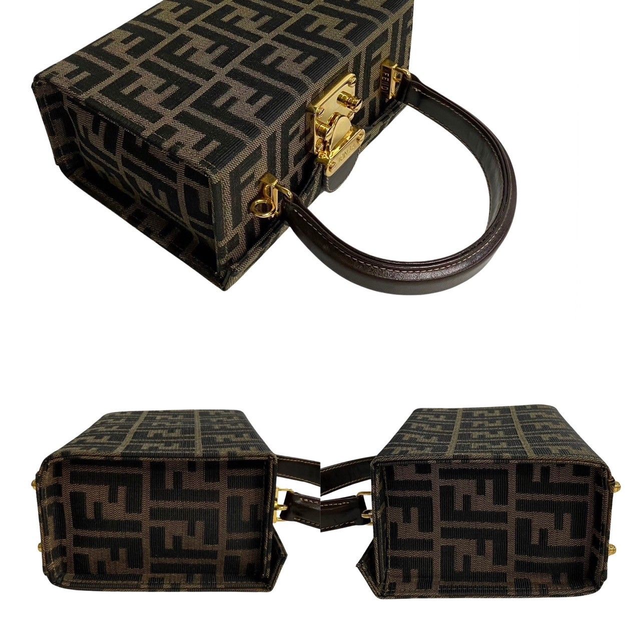 未使用保管品 保存袋付 FENDI フェンディ ズッカ FF ロゴ 総柄