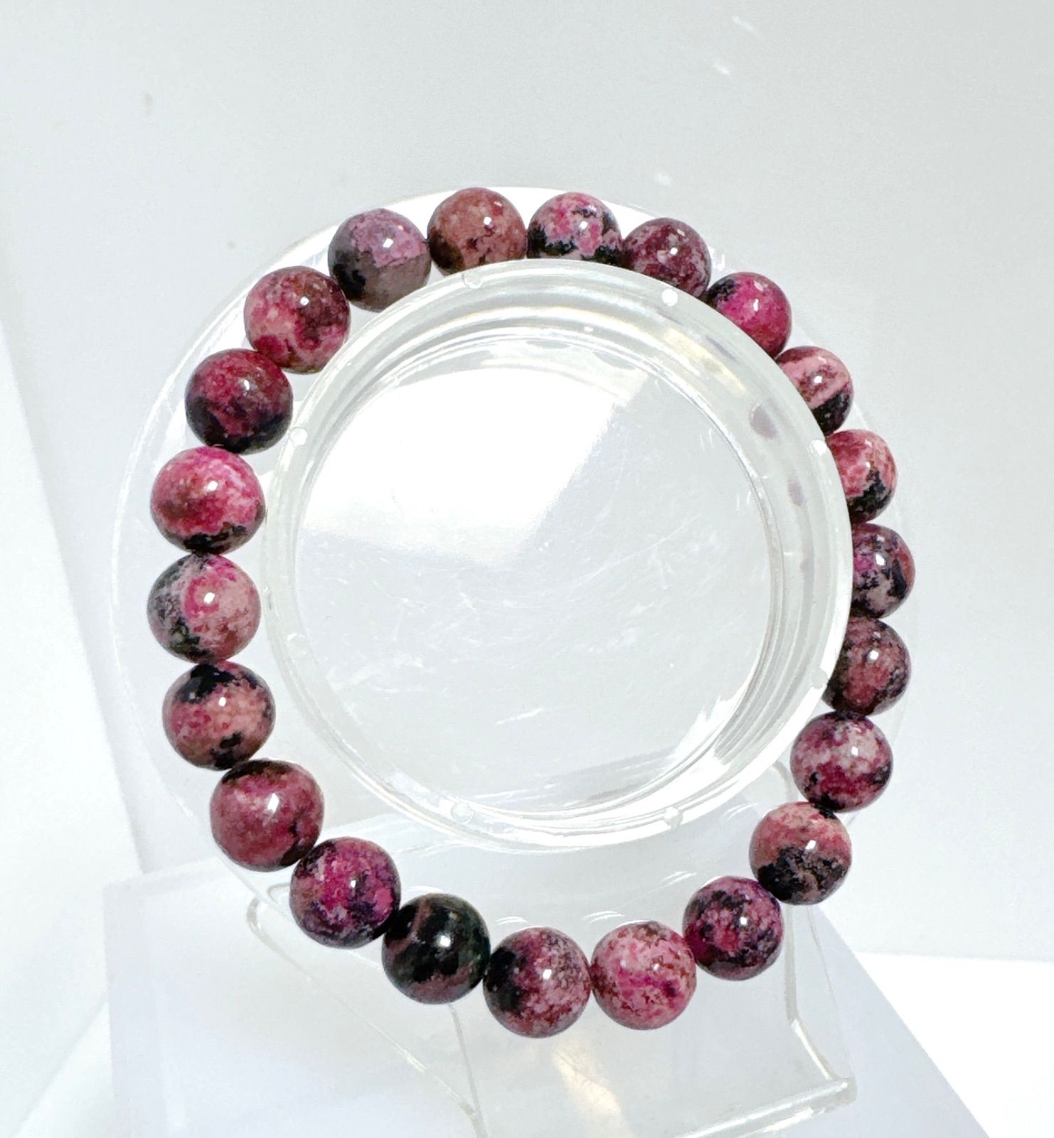 ピンクスギライトブレスレット杉石ブレスレットNO25-2376鑑別付き