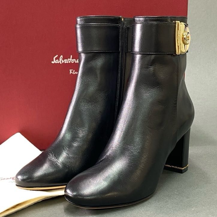 [Salvatore Ferragamo]サルヴァトーレフェラガモ/ショートブーツ 3f5 《極美品》 Salvatore Ferragamo サルヴァトーレ フェラガモ