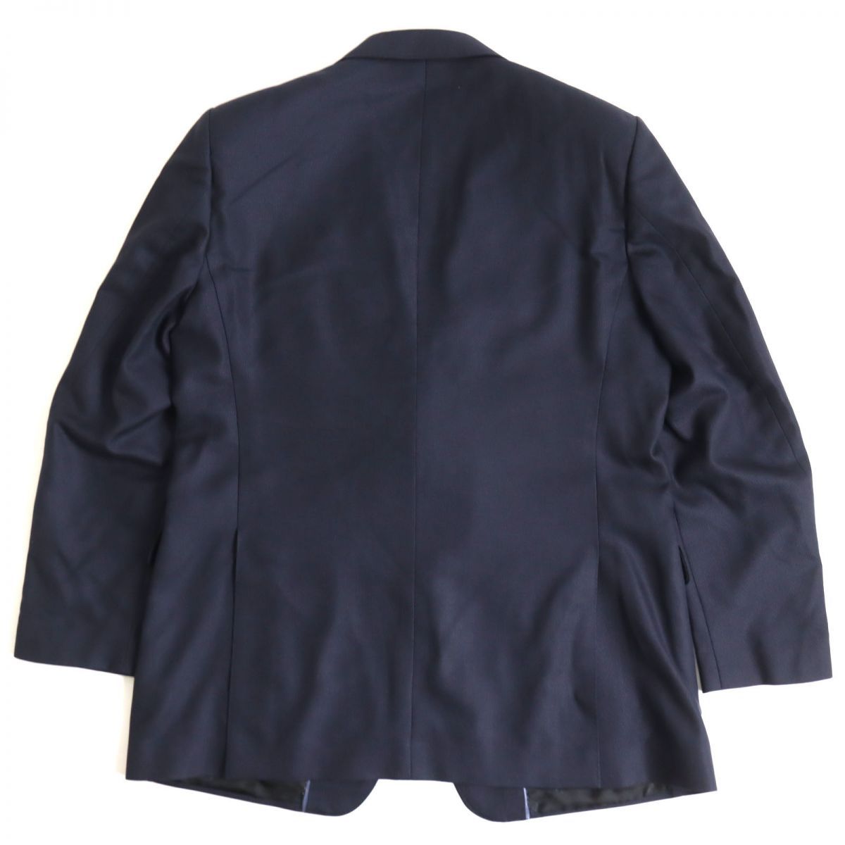 極美品◇サルヴァトーレフェラガモ 金ボタン シルク混 紺ブレザー