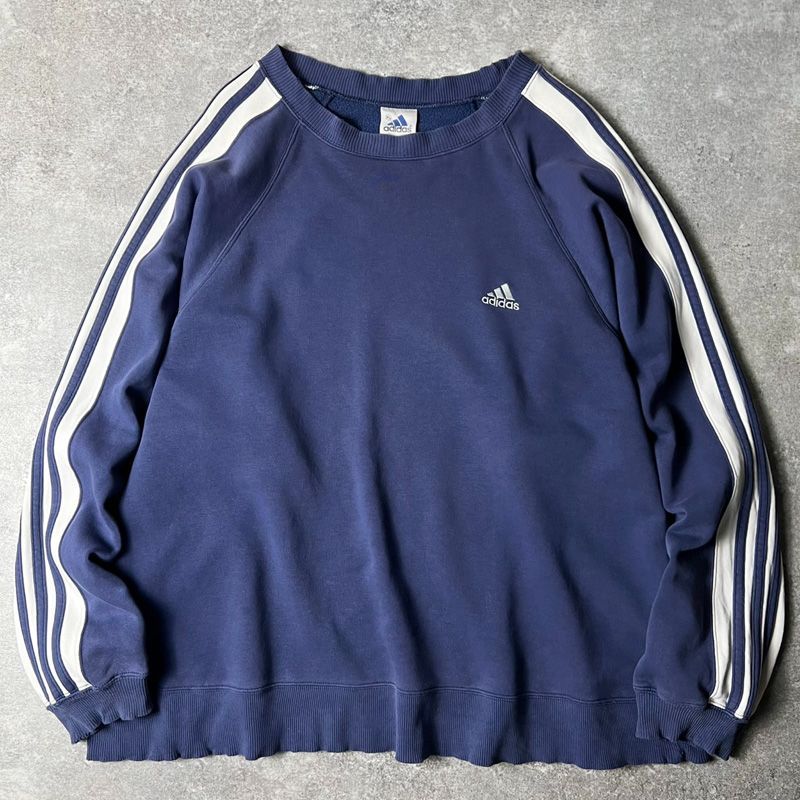 雰囲気系 90s adidas 3ストライプ スウェット トレーナー XL / 90年代 