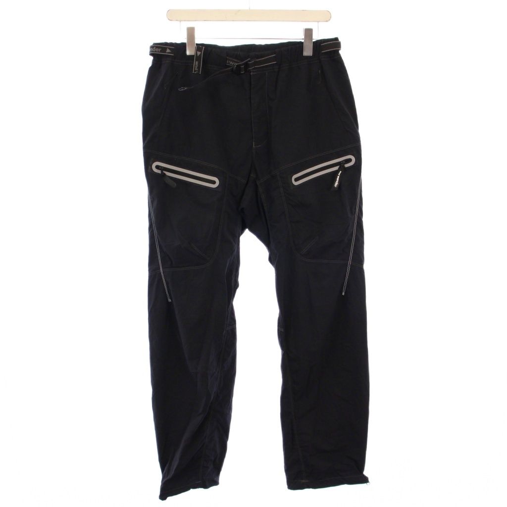 アンドワンダー and wander light hike pants ライトハイクパンツ スラックス ジップフライ ベルト ストレッチ 4 黒 ブラック 574-0152003 BB