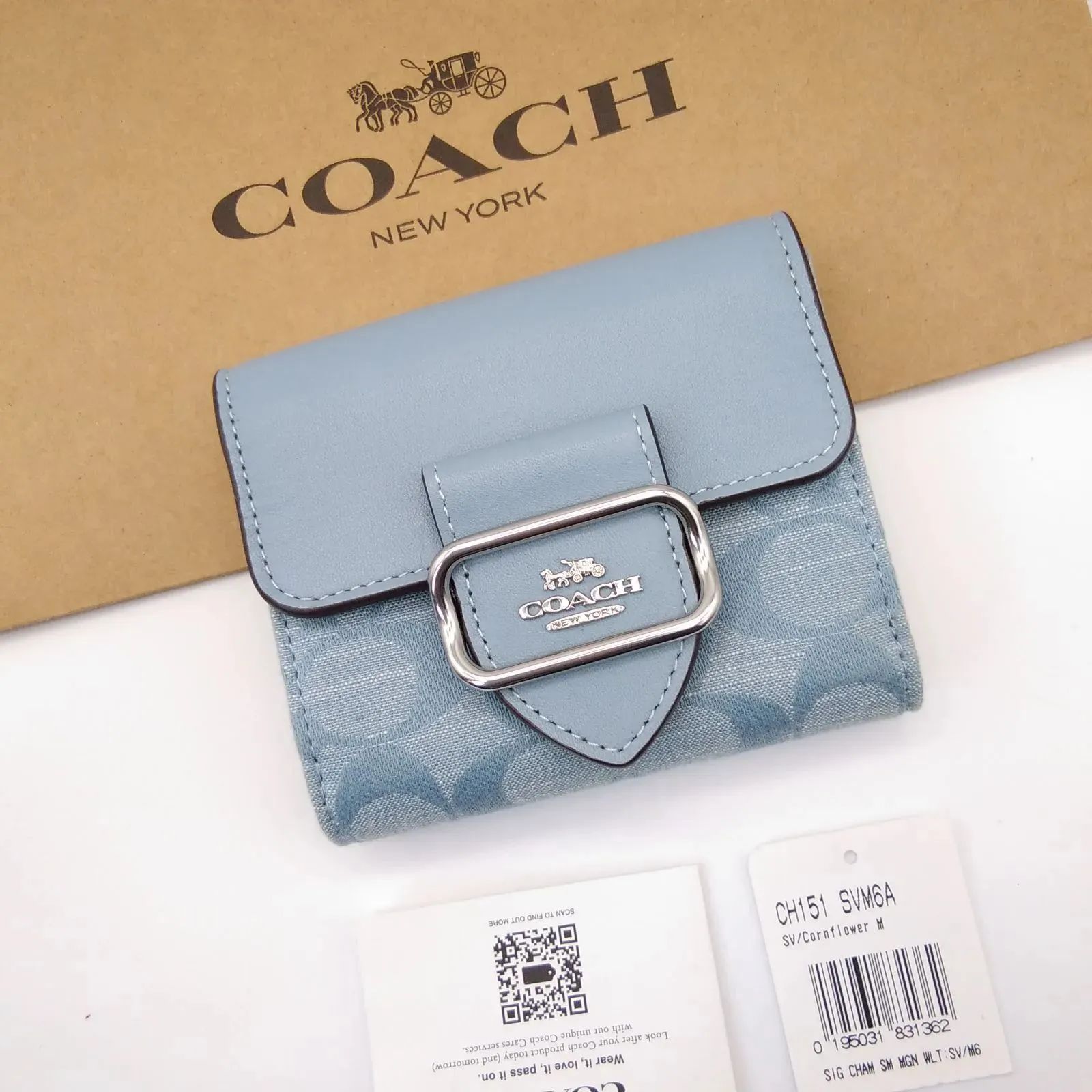 スモール モーガン ウォレット 折り財布 COACH CH151 シグネチャー