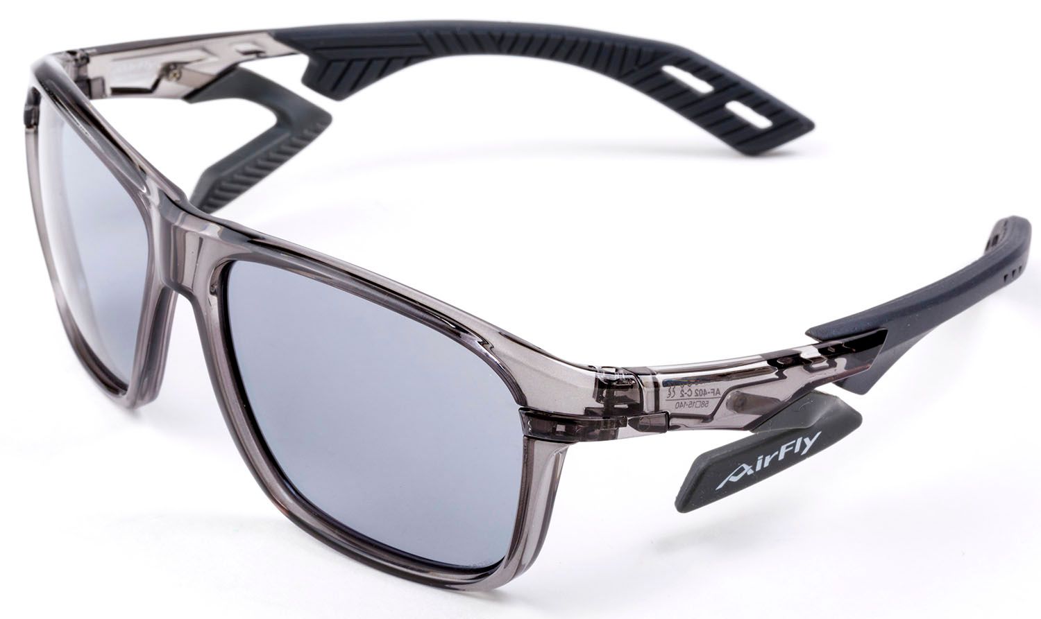 エアフライ Airfly AF-402 C-2 マルチパーパス クリアアッシュ|ライトグレーレンズ サングラス サイドパッド 鼻パッドなし アイウエア ランニング ジョギング AF402C2 クリアーアッシュ×ライト