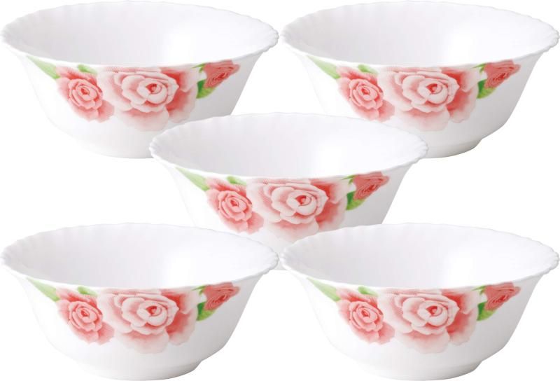 iwaki(イワキ) 耐熱ガラス 食器 耐熱皿 ボウル ファミエット ローズ柄