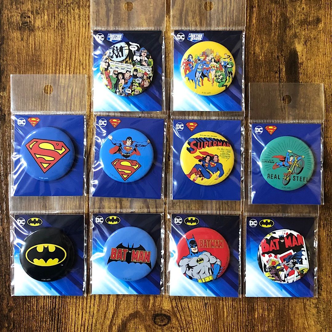 缶バッチ】2種セット スーパーマン ロゴ＆スーパーマン SUPERMAN