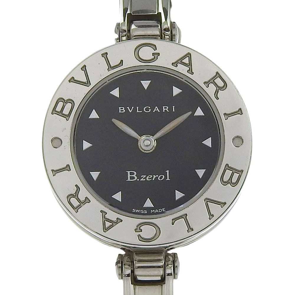BVLGARI ブルガリ Bzero1 ビーゼロワン BZ22S ステンレススチール クオーツ アナログ表示 レディース 黒文字盤 腕時計