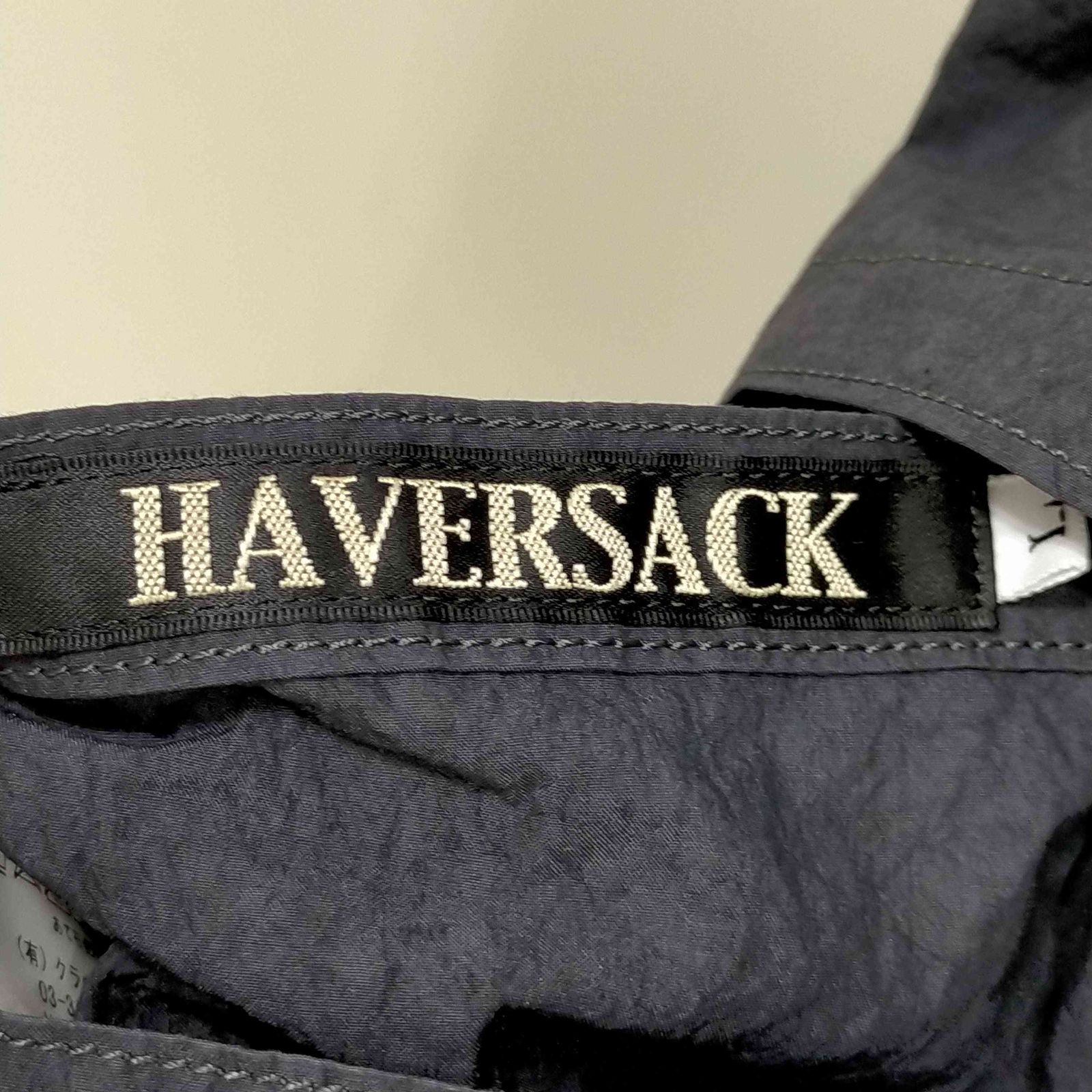 ハバーサック HAVERSACK COTTON NYLON Typewriter リバーシブルワーク 
