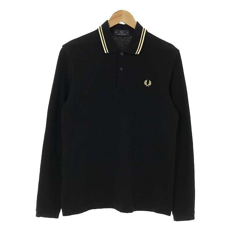 FRED PERRY / フレッドペリー | 英国製 月桂樹 ロゴ刺しゅう 鹿の子 長袖ポロシャツ | 38 | メンズ