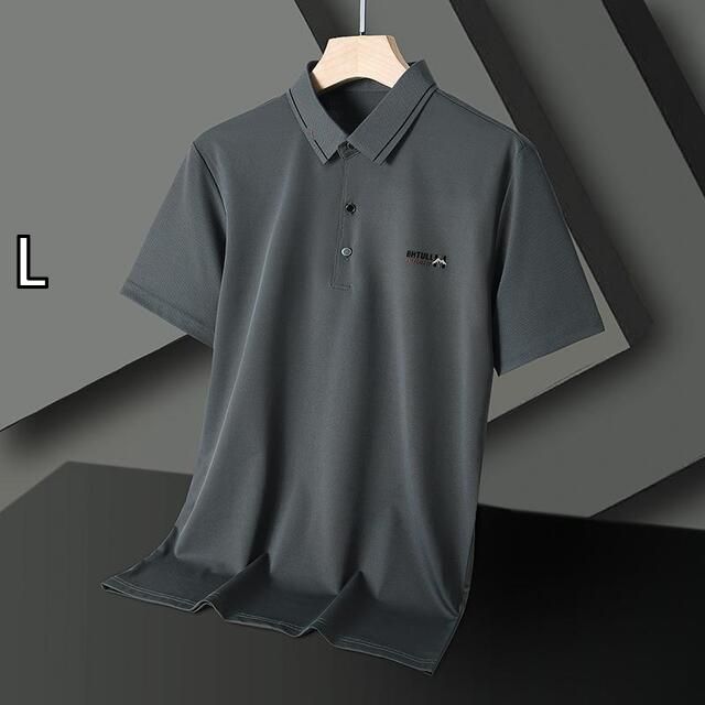 [L]メンズ ファッション 服 用 オシャレ シンプル 大人 かっこいい 大きいサイズ ストリート 紳士服 ポロシャツ 半袖 Tシャツ 夏 カジュアル シンプル ビジネス トップス 薄手