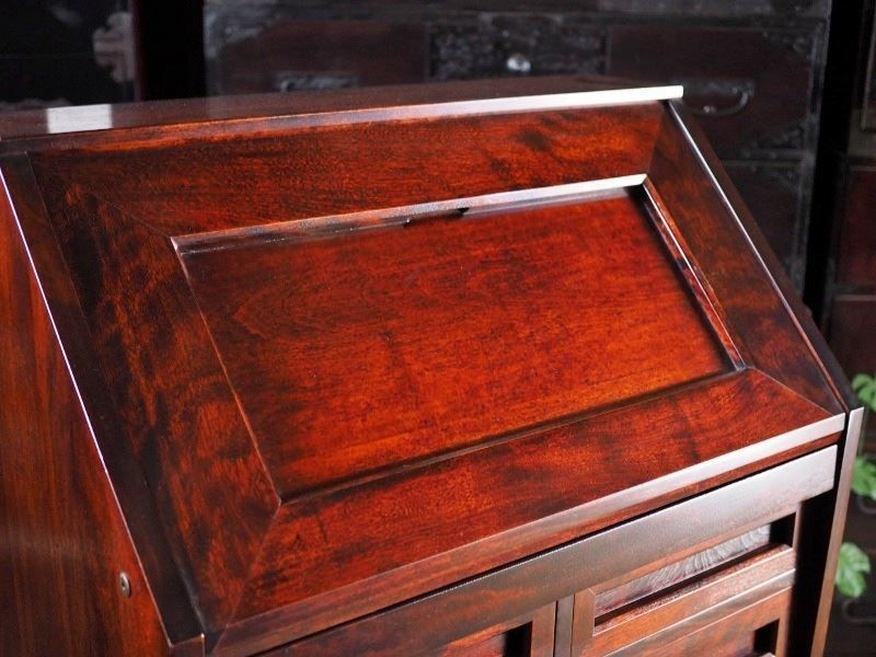 民芸家具 桜材重量有 ライティングデスク 昭和後期 古録展 品番F4493