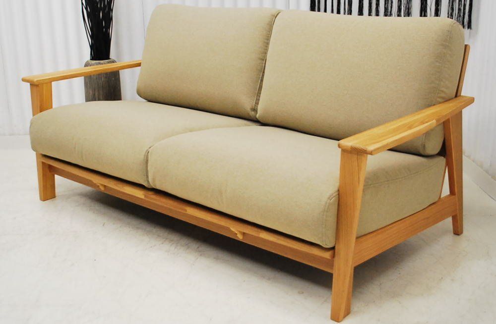 アウトレット 現品限り 一部 大 北欧風 ナチュラル シンプルモダン ソファー １６０幅 ファブリック ベージュ NEXPOTALLINN_EU