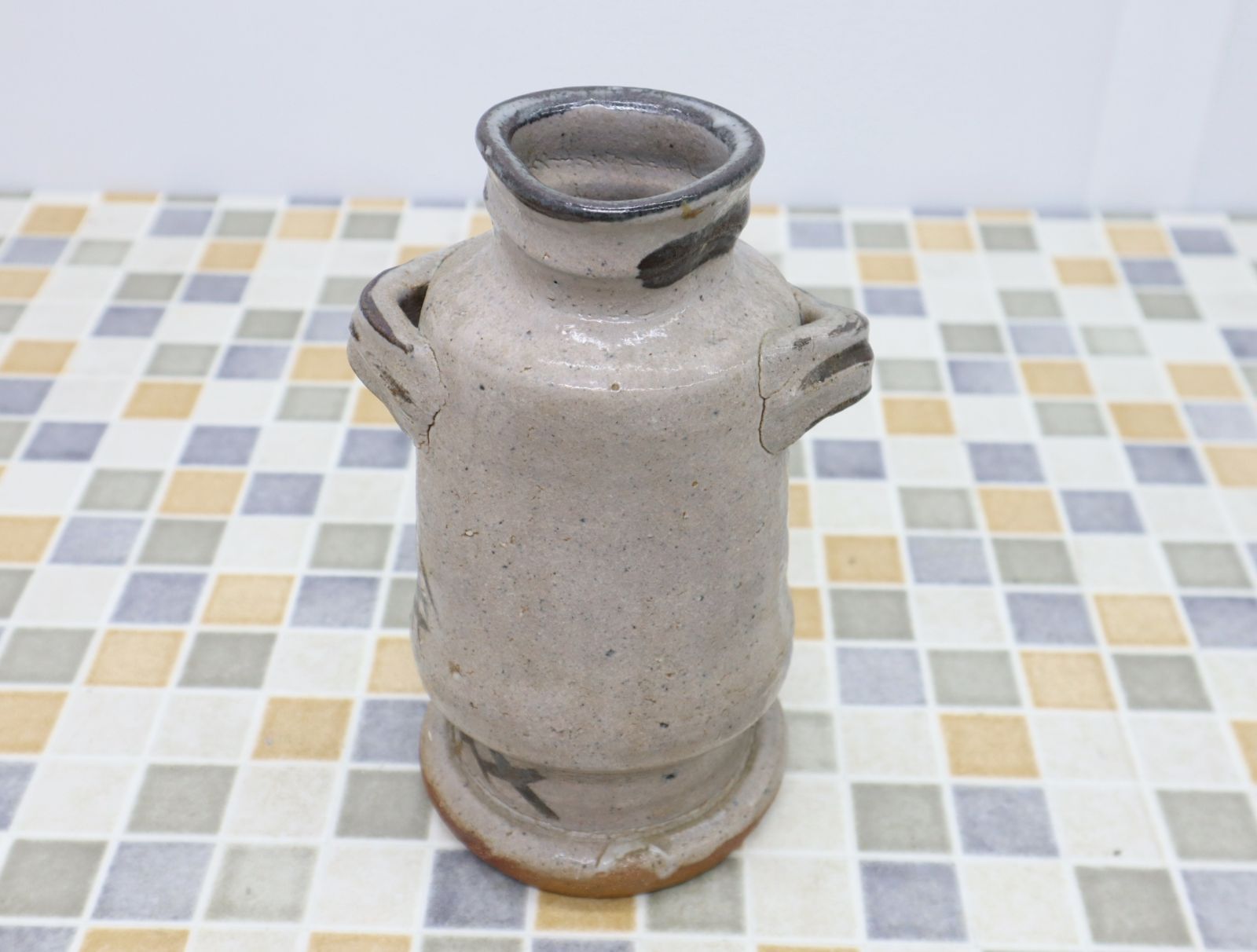 ◇陶磁器 ｜絵唐津 花入 花器｜曹源窯 花瓶 花生｜骨董 古美術