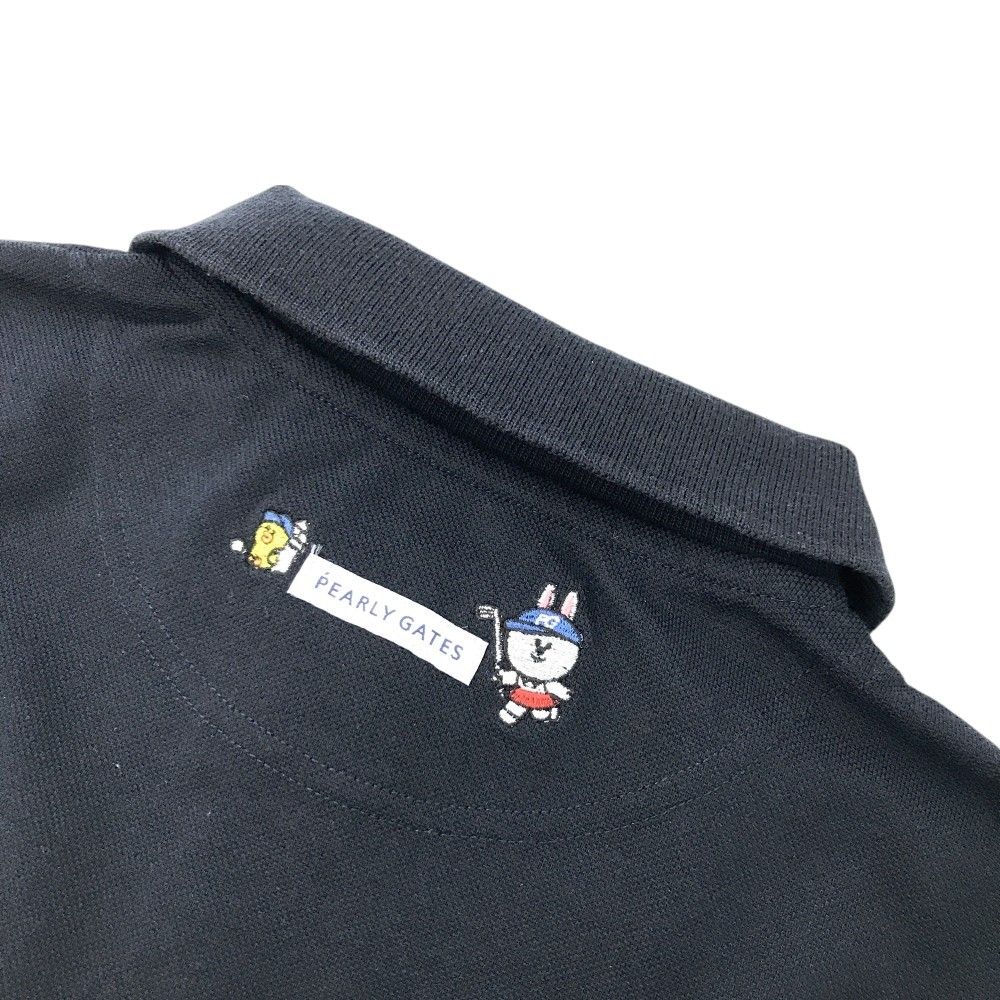 サイズ：0 PEARLY GATES パーリーゲイツ ×LINE FRIENDS 半袖ポロシャツ  ネイビー系 [240101481145] ゴルフウェア レディース ストスト サイズ：0 PEARLY GATES パーリーゲイツ ×LINE FRIENDS 半袖
