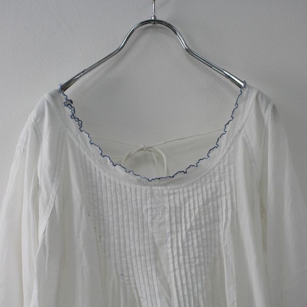 TOWAVASE トワヴァーズ アンファンスリーブドレス F/ホワイト×ブルー  