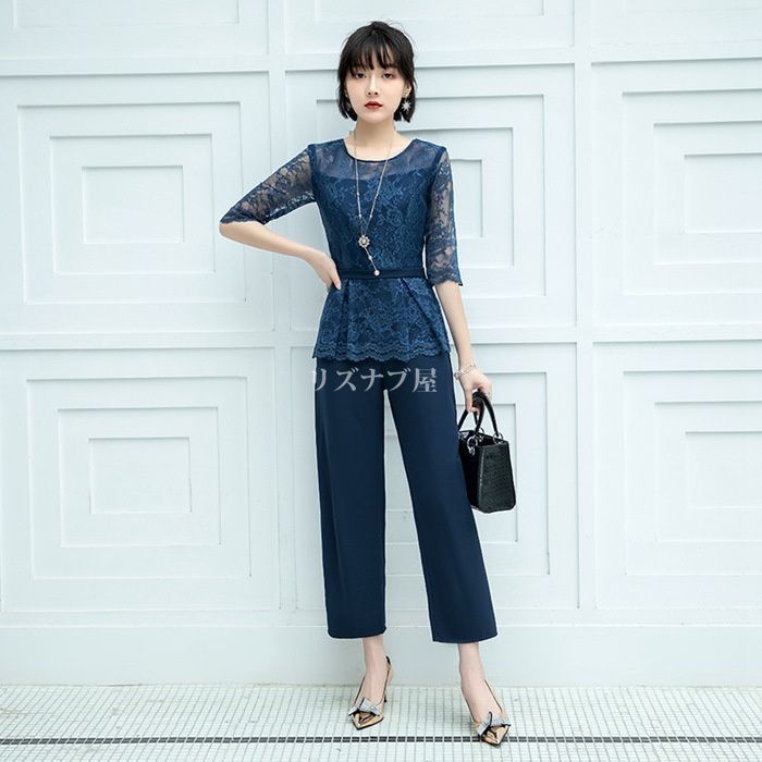 パンツスーツ スーツ レディース セレモニースーツ ドレス 入学式 服装 服 ママ 卒業式 母 卒園式 入園式 セットアップ 30代 40代 50代 九分丈 通勤 面接 脚長効果 痩せみえ効果 露宴 二次会 お