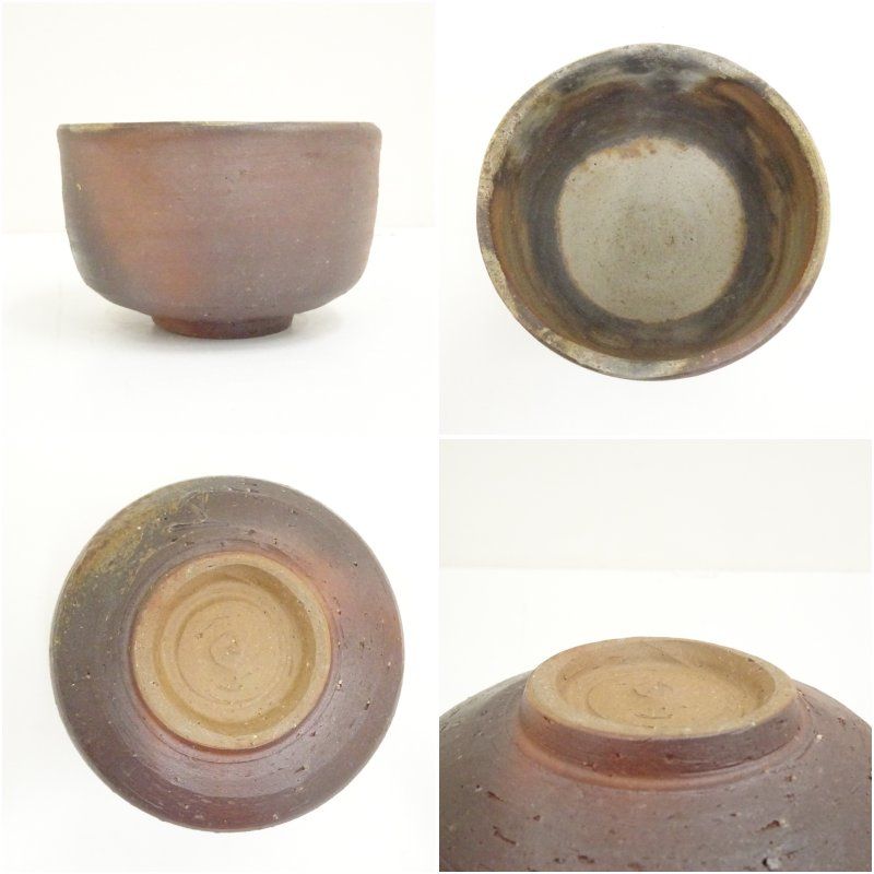 山本雄一作　備前焼　茶碗　共箱　共布　茶道具 備前茶入 山本雄一(作) 仕服(段織紹紦) 共箱 | 古美術ささき