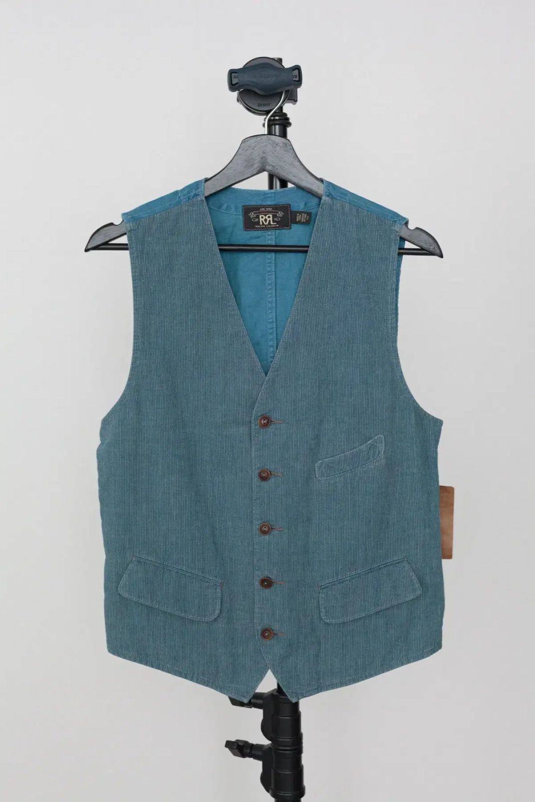 RRL インディゴブルー ストライプ ベスト S