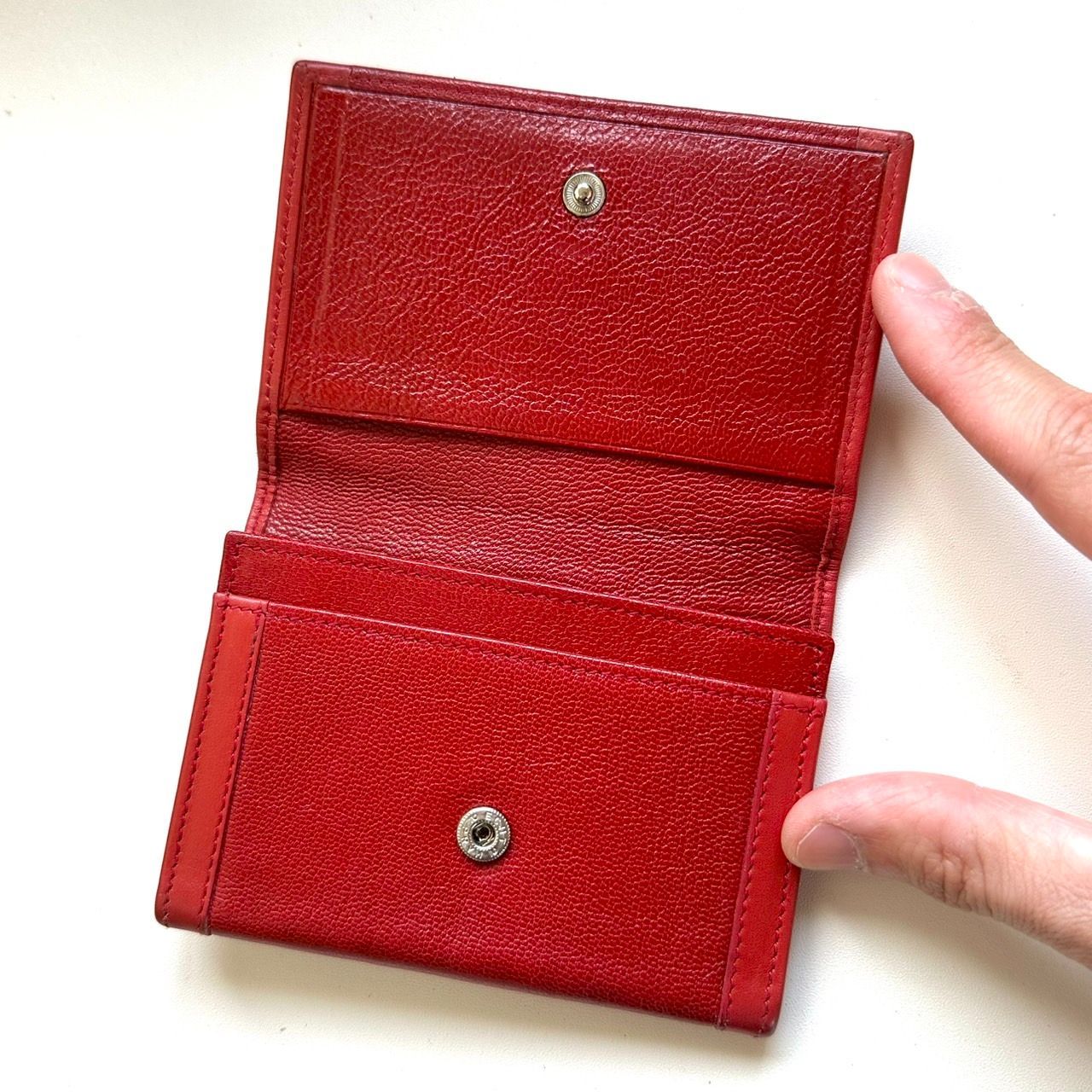 ブルガリ BVLGARI 名刺入れ カードケース レッド - メルカリ