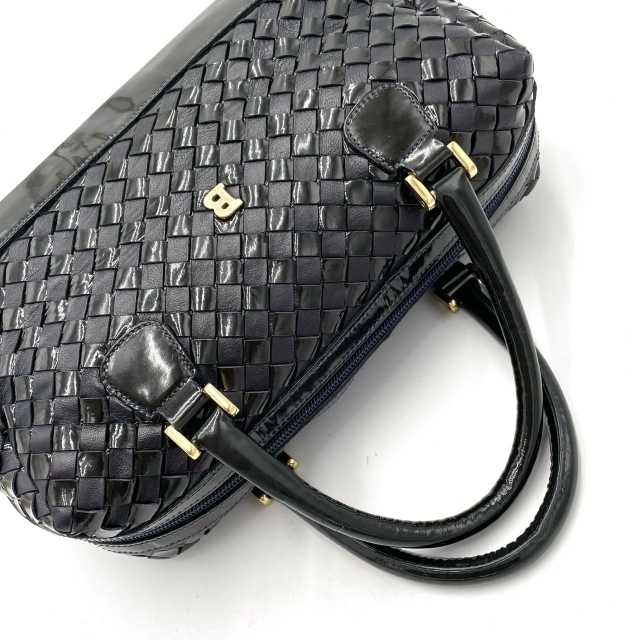 ✨良品✨ BALLY バリー ミニボストンバッグ ハンドバッグ ロゴ金具 