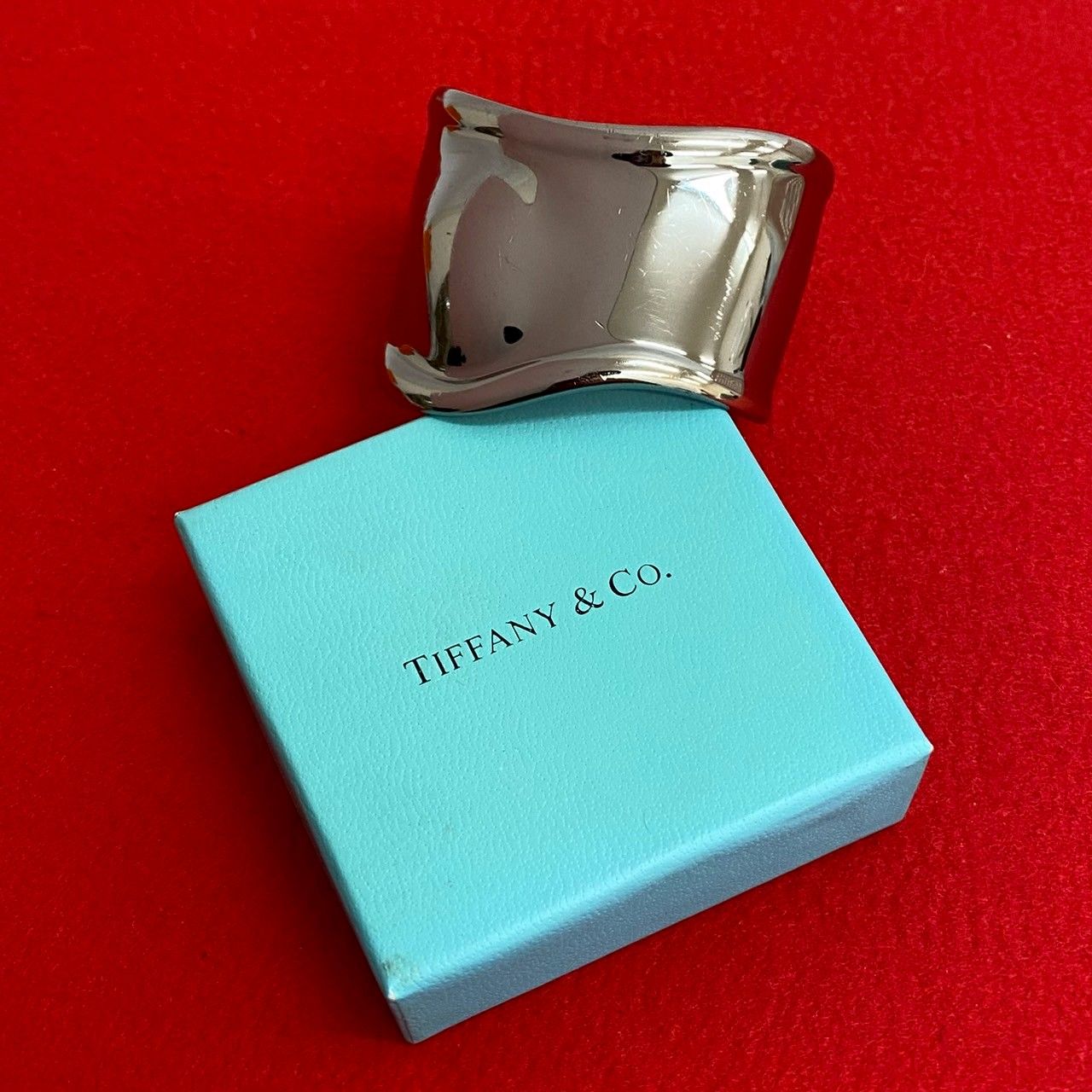 極 美品 TIFFANY&Co. ティファニー エルサ ペレッティ ボーンカフ  