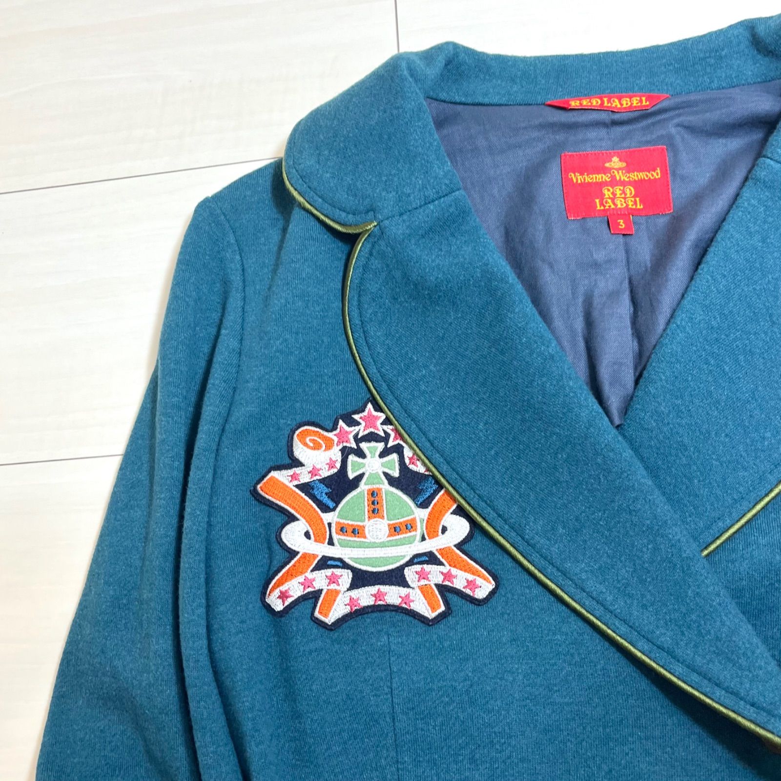vivienne westwood RED LABEL 変形オーブ刺繍　パーカー ヴィヴィアンウエストウッド ジップパーカー 変形 オーブ 星柄