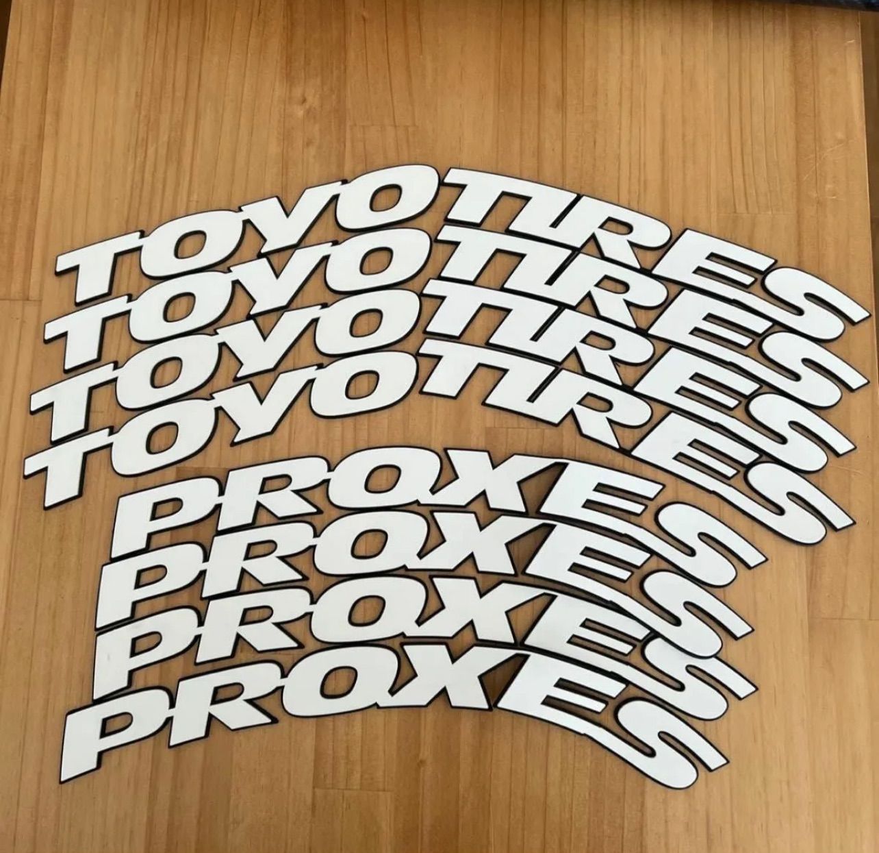 トーヨータイヤ プロクセス 3Dラバーステッカー1台分とタイヤレター用 接着剤 Yahoo!オークション - TOYO TIRES PROXES トーヨータイヤ 8枚
