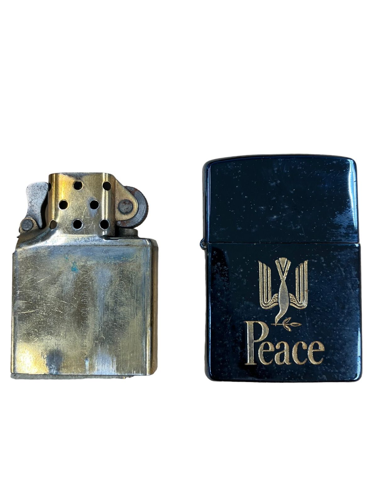 Zippo Peace ジッポー ピース 】ブルーチタン・1993年モデル - メルカリ