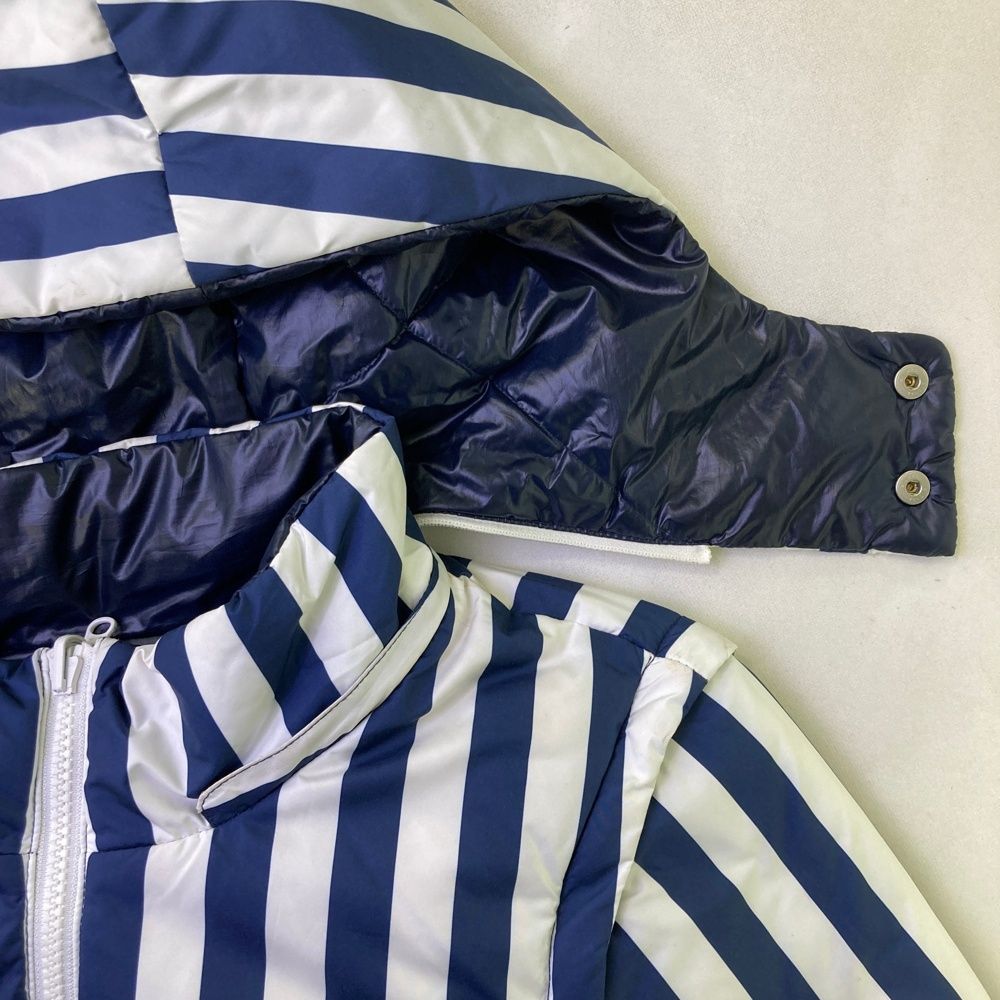 ダウンジャケット ストライプ柄