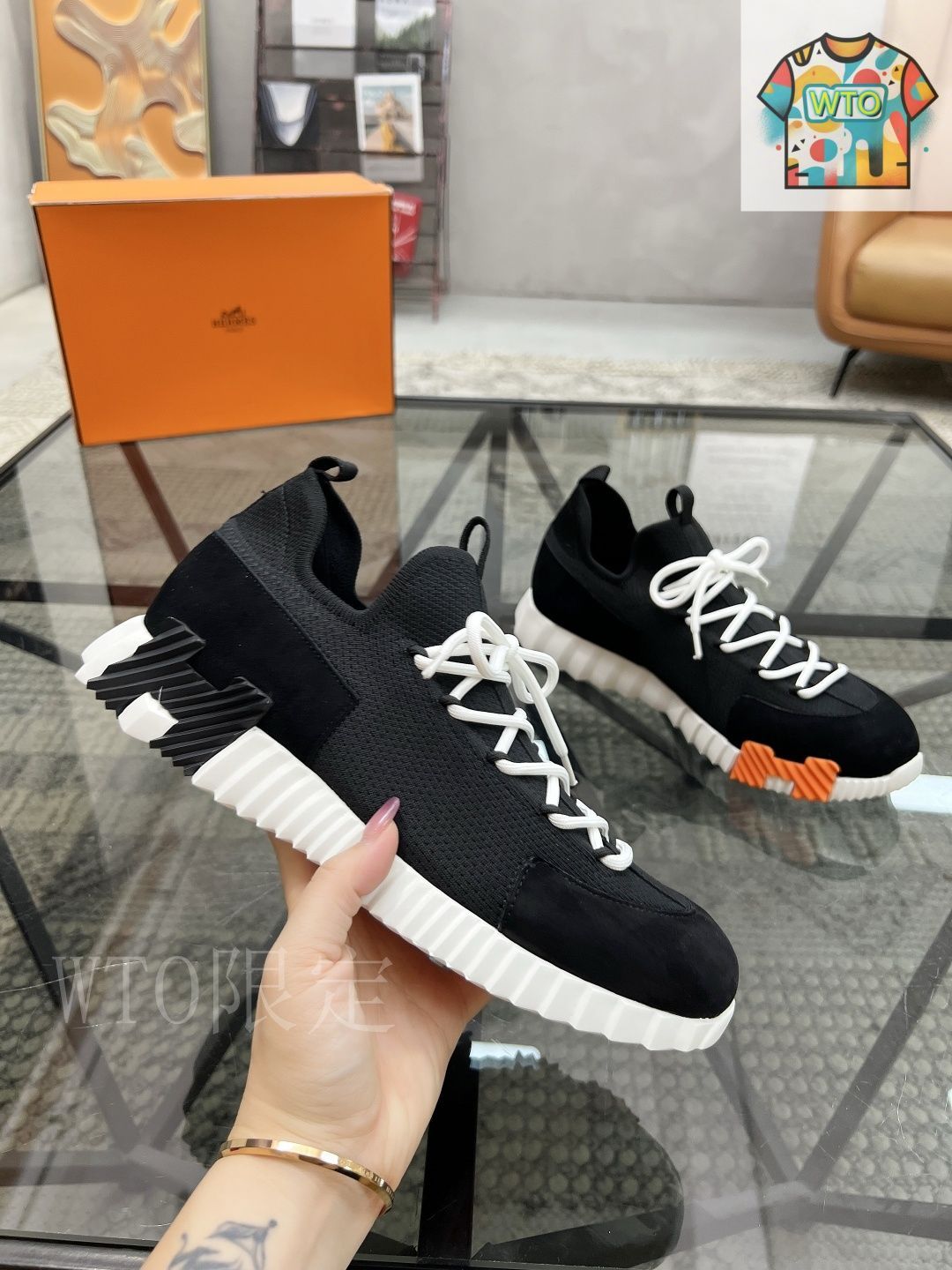 エルメススニーカー★美品 HERMES - 極美品 エルメス HERMES スニーカー 2023 BOUNCING