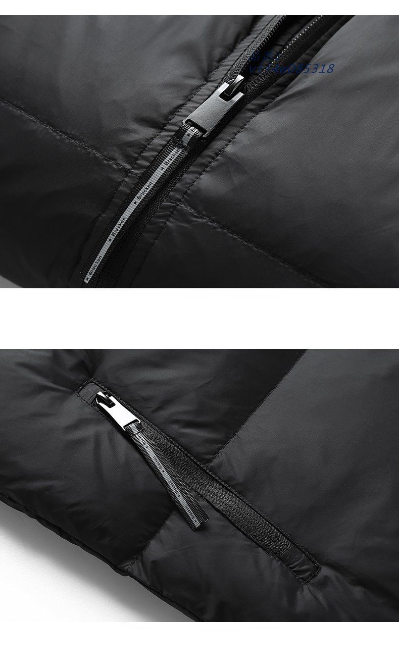 メンズ ダウンベスト ダウン入り 防寒 ハイネック 防風 アウトドアスタッフ 保温 秋服 冬服 ワンポイント 作業 ダウンジャケット 大きいサイズ おしゃれ vii4w085318 GULLKHAN_COM