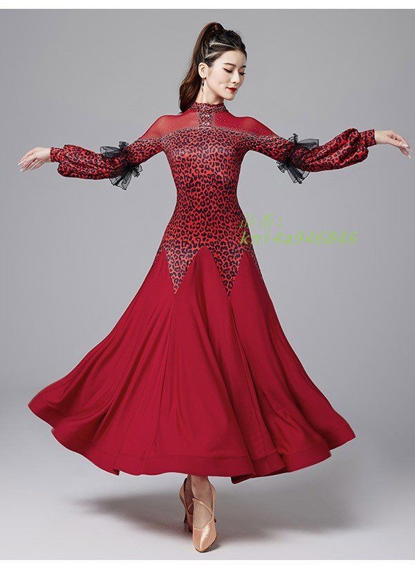 社交ダンス衣装 レディース モダンドレス ダンス衣装 社交ダンス ダンスウエア ゴージャス 華やか ワルツダンス服 ロング丈 社交ダンスドレス kni4a946846 LLC-HASEGAWATOSO_COM