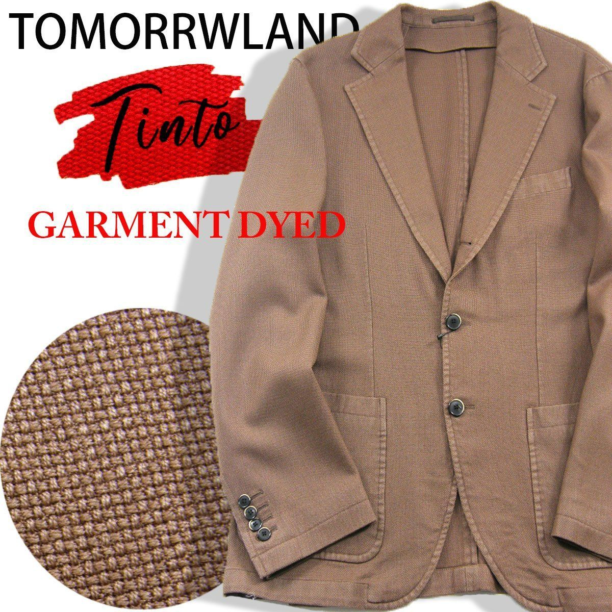 新品】 TOMORROWLAND ／ トゥモローランド 3B TINTO GARMENT DYED 