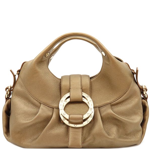 ブルガリ BVLGARI 2WAYバッグ チャンドラ レザー ゴールド