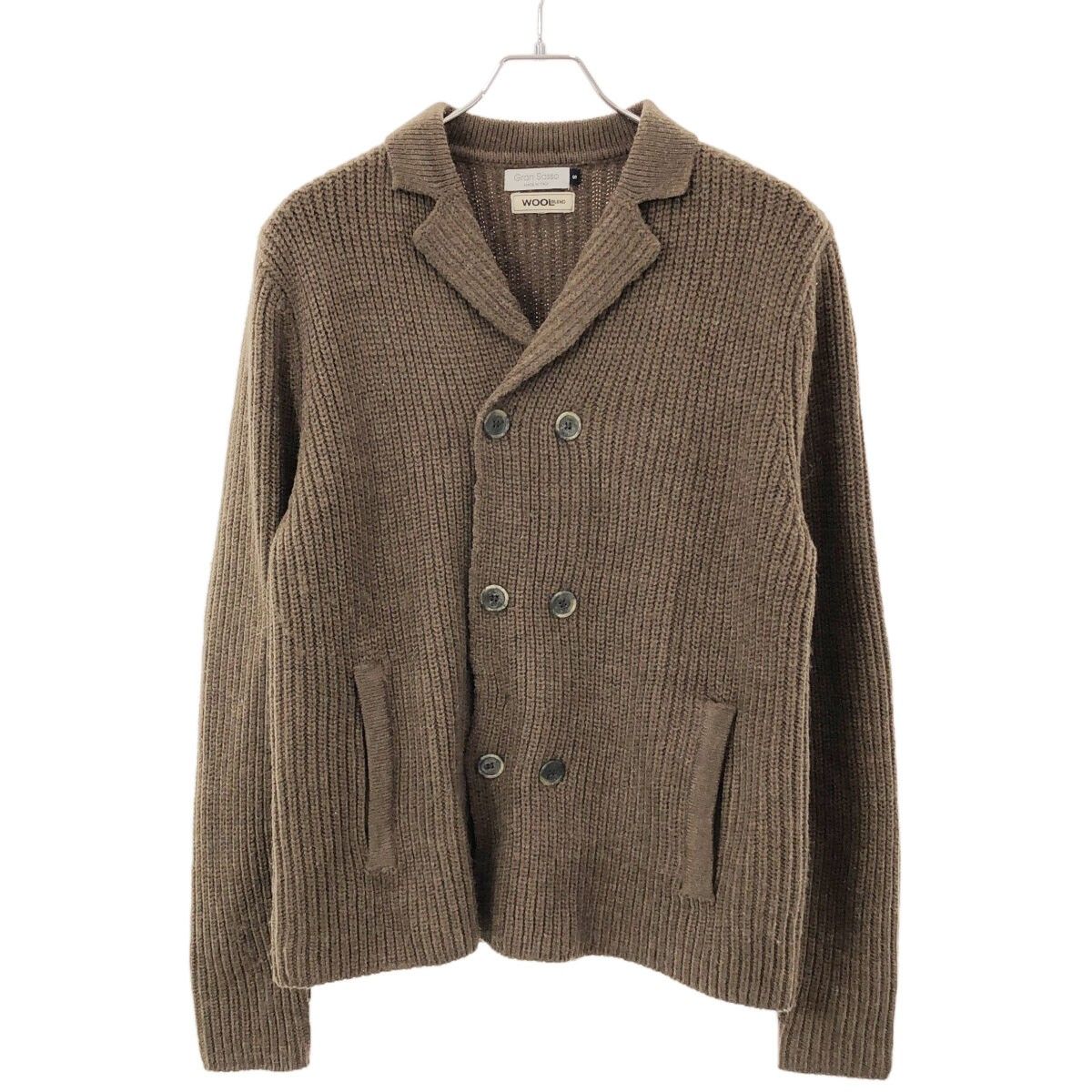 Gran Sasso グランサッソ WOOL BLEND ウールニットダブルジャケット