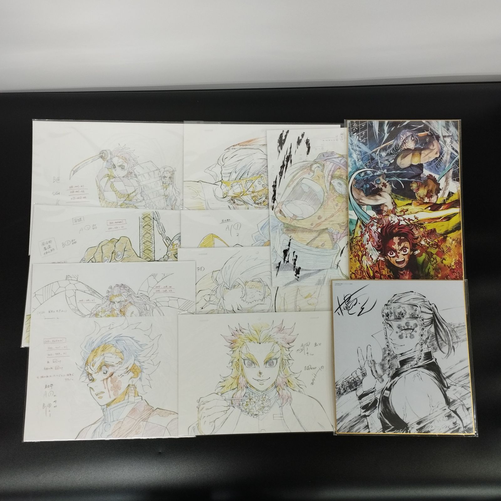 S12530]鬼滅の刃 複製原画 色紙 無限列車編 遊郭編 Blu-ray購入特典 