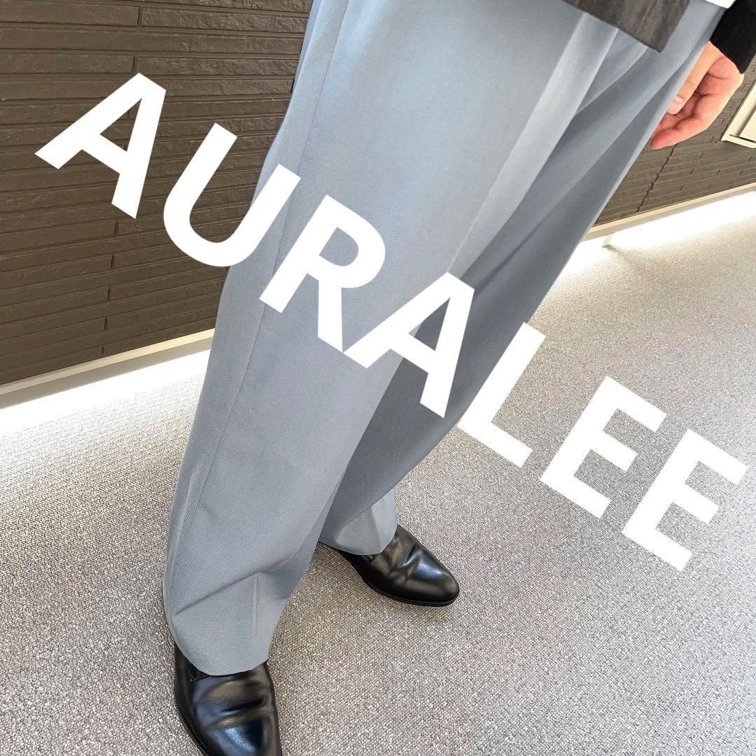 AURALEE 21ss A21SP02MG スラックス ブルー - メルカリ