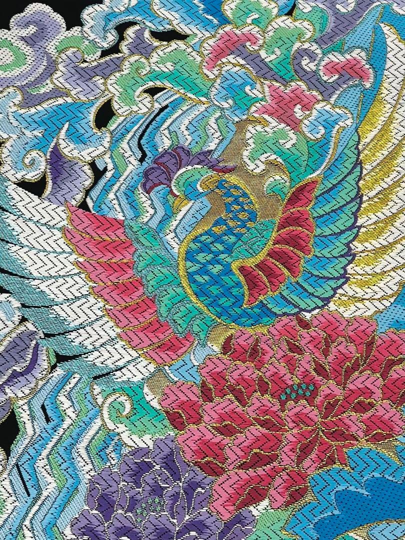 西陣織 大庄織物 袋帯 鳳凰 鳥 牡丹 正絹 六通 未使用品 Q1016 - メルカリ