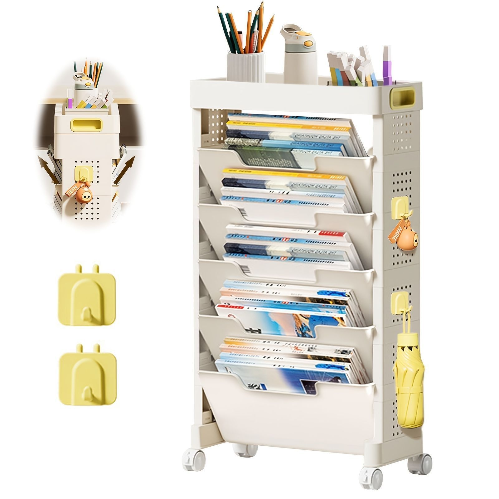 DUENDE(デュエンデ)MARGE SELF4 4段タイプ》色違いの棚板を入れ替える